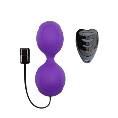 Вагинальные шарики с вибрацией Adrien Lastic Kegel Vibe Purple, диаметр 3,7см