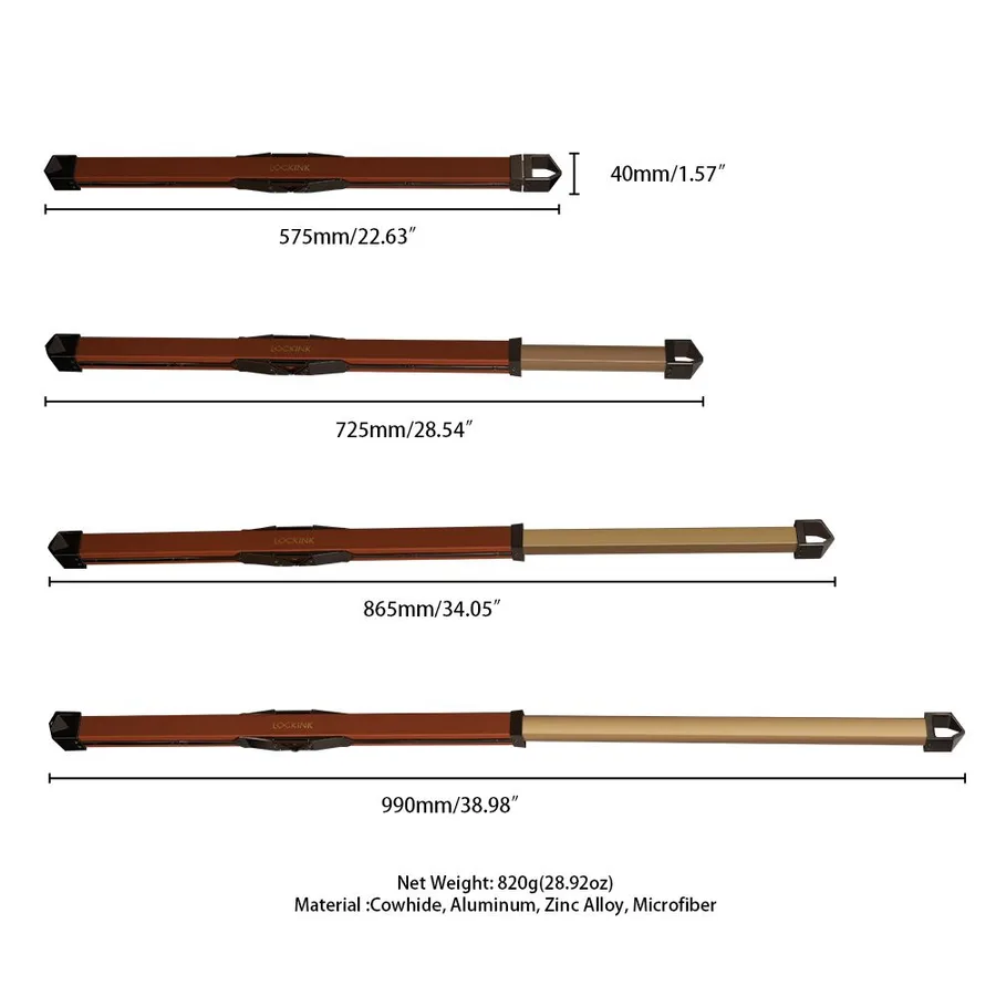 Фіксатор-розпірка LOCKINK Adjustable Spreader Bar Set, коричневий, шкіряний, ремені для шиї, рук/ніг