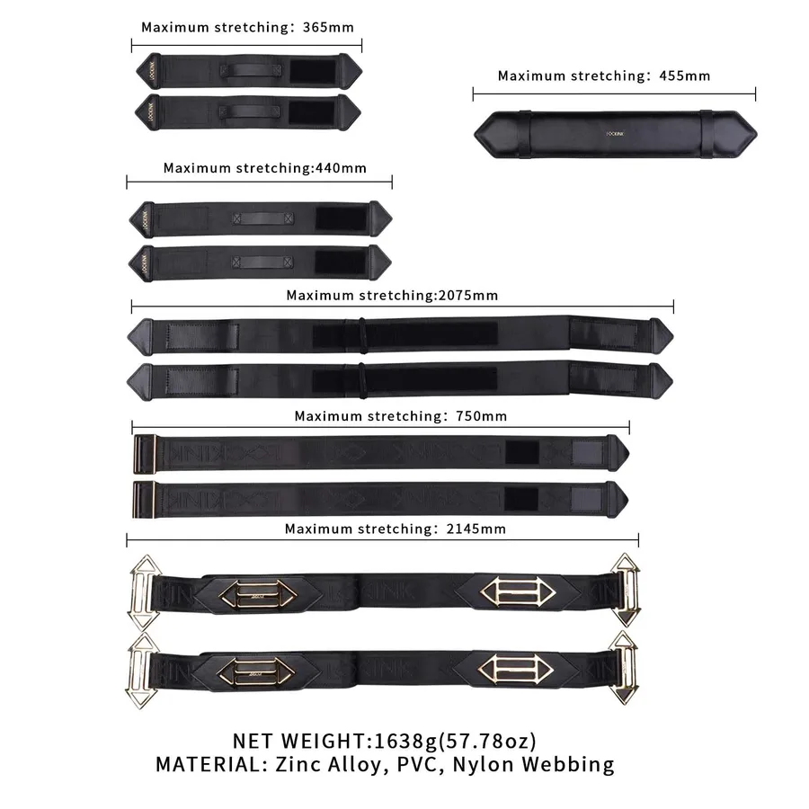 Фіксатори рук та ніг для ліжка LOCKINK BDSM Adjustable Bed Restraint Kit
