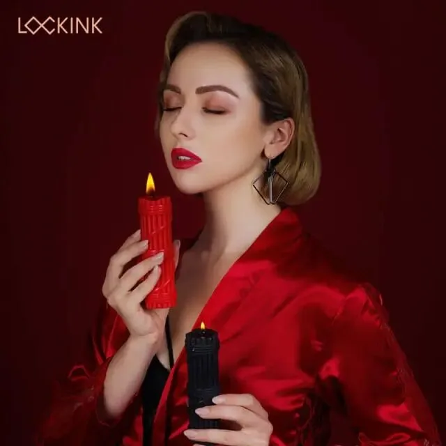 БДСМ-свічки LOCKINK SEVANDA Fetish Drip Candles Set, 2 шт, низькотемпературні, шкребок у комплекті