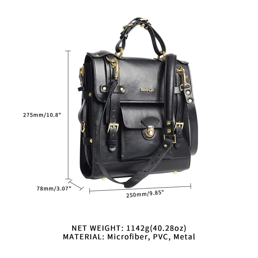 Сумка-трансформер для зберігання секс-іграшок LOCKINK Detachable JK Bag, чорна, ПВХ