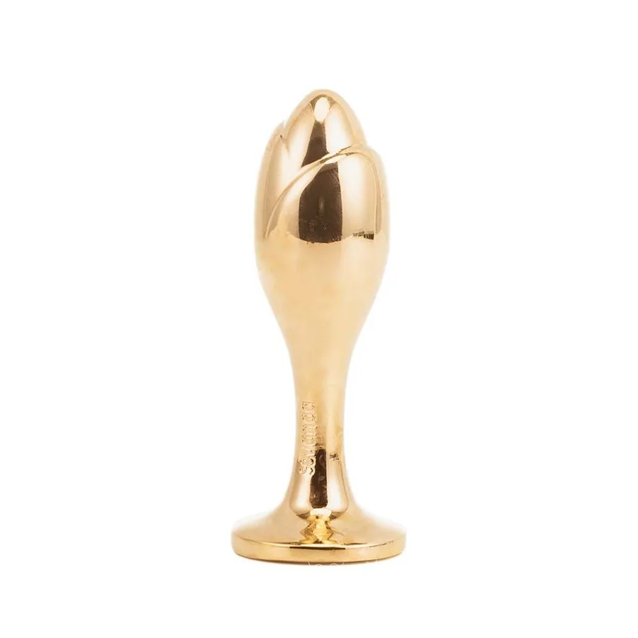 Металлическая анальная пробка с меховым хвостом LOCKINK SEVANDA White Fox-Tail Anal Rose-shape Plug