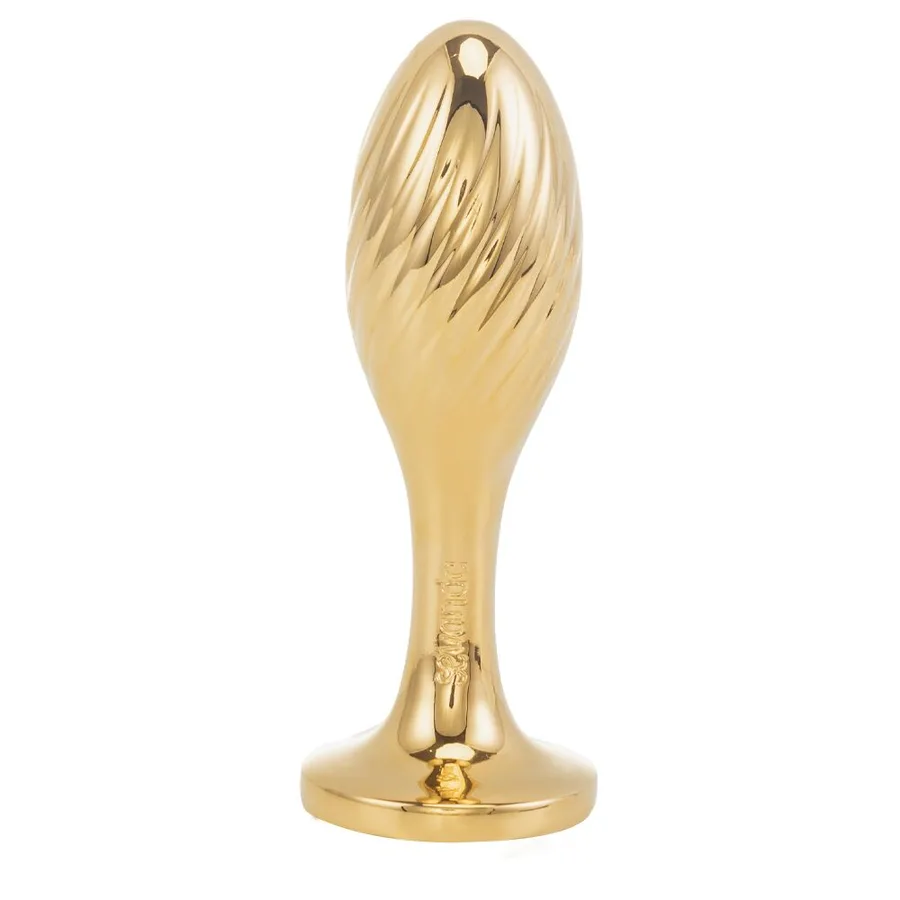 Металева анальна пробка — кролячий хвіст LOCKINK SEVANDA White Bunny-Tail Anal Pear-shape Plug