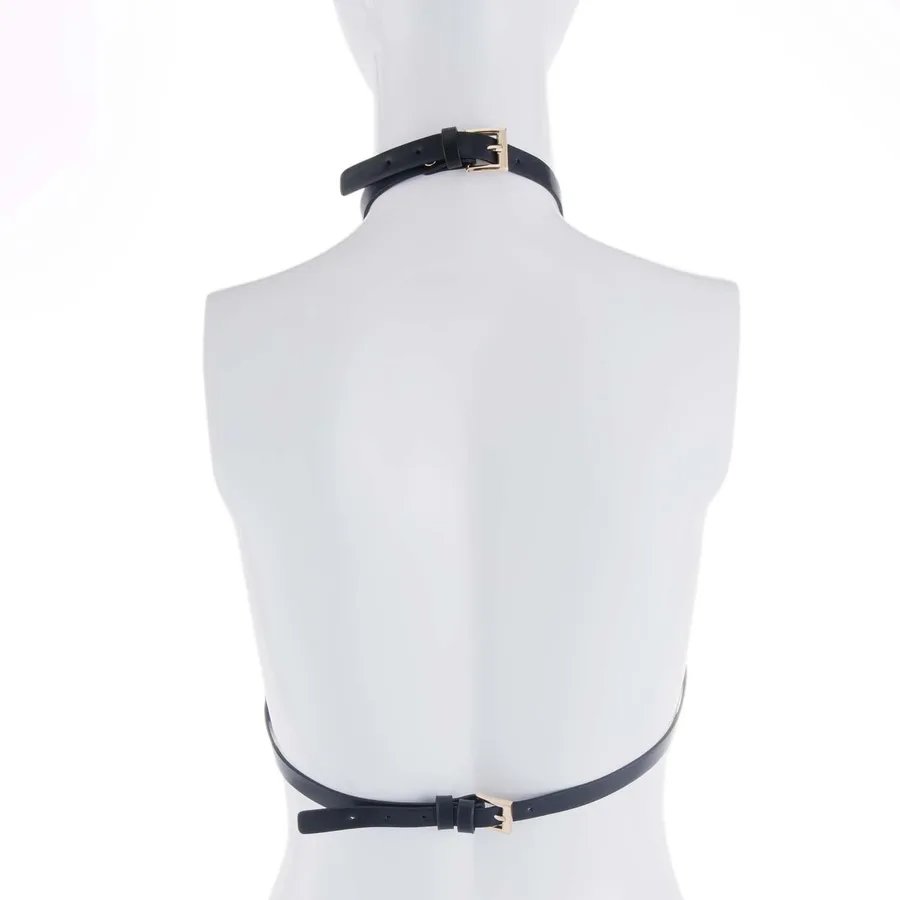 Портупея на грудь LOCKINK SEVANDA Queen Chest Harness with Removable Bra, черная, со съемными пэстис