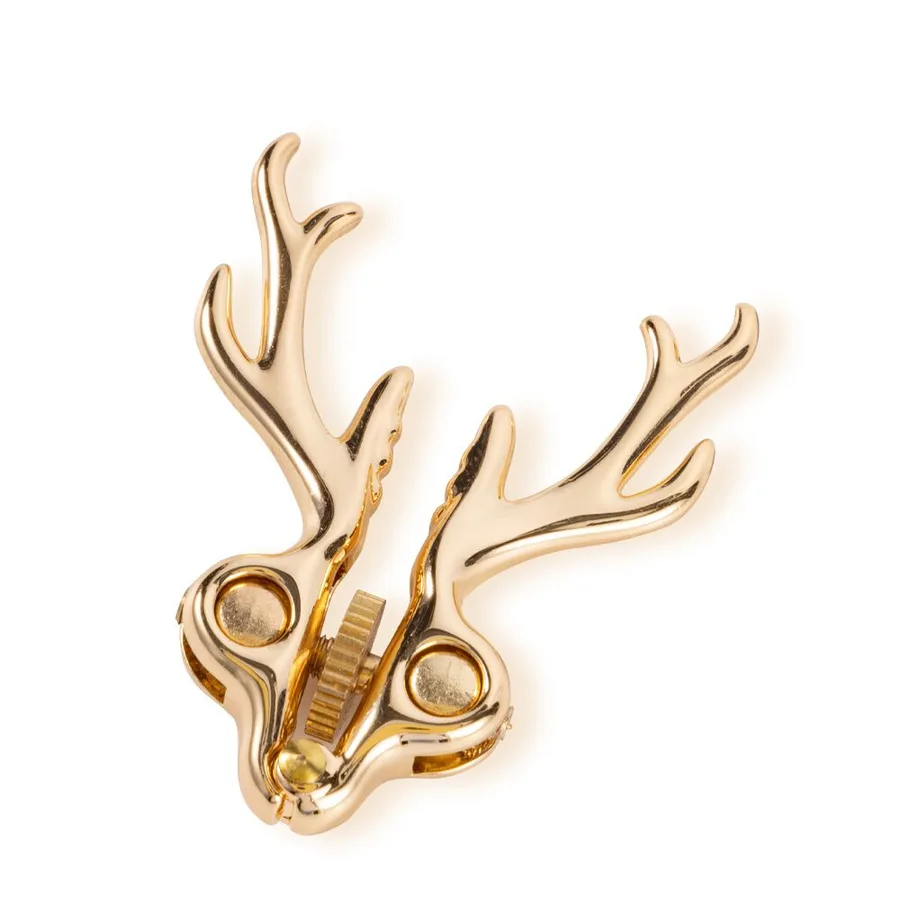 Зажимы для сосков LOCKINK SEVANDA Stag Adjustable Nipple Clamps, золотистые, со съемными подвесками