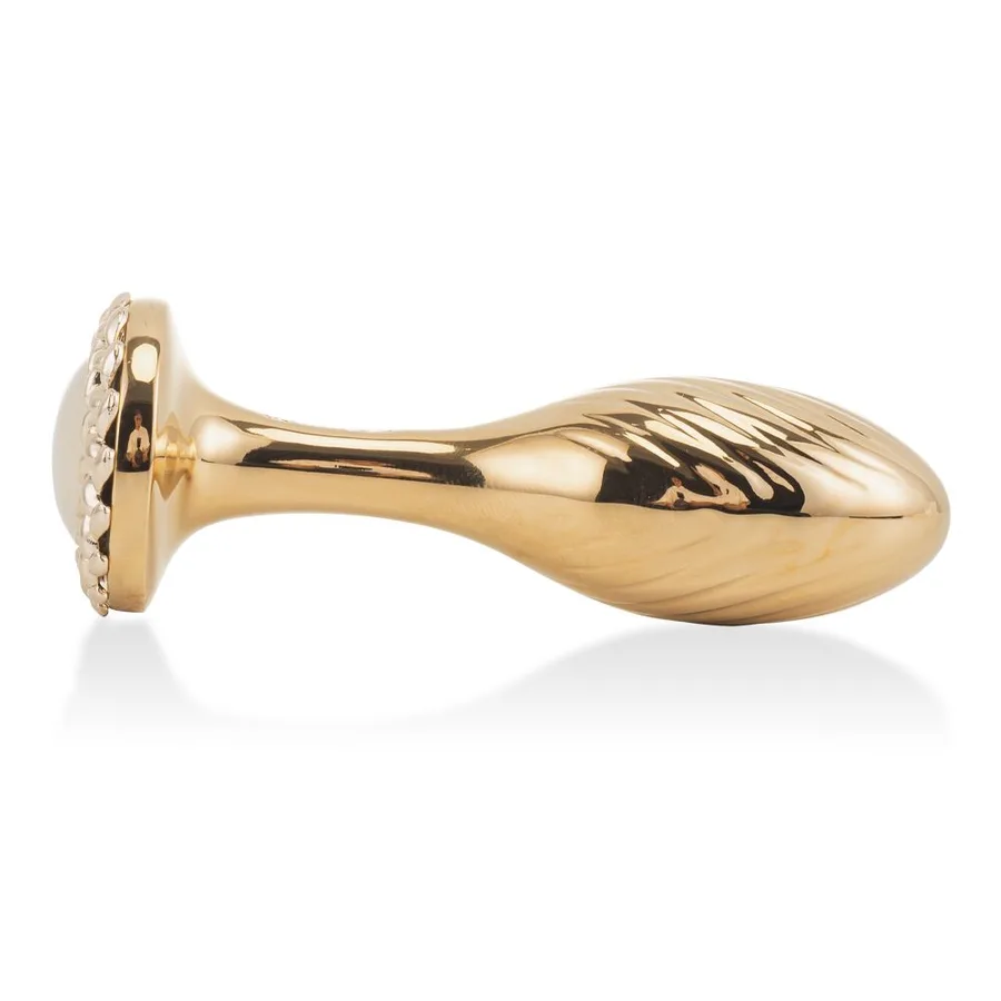 Металева анальна пробка LOCKINK SEVANDA Pearl Pear-shape Anal Plug, зі штучною перлиною