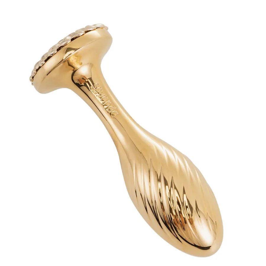 Металева анальна пробка LOCKINK SEVANDA Pearl Pear-shape Anal Plug, зі штучною перлиною