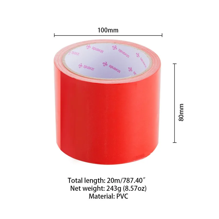 Скотч для бондажу LOCKINK SEVANDA Electrostatic Tape, червона, 16 м