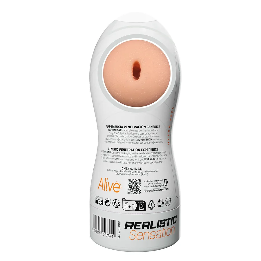 Мастурбатор Alive Maxi Flex L Generic, реалистичный вход, рельефный канал