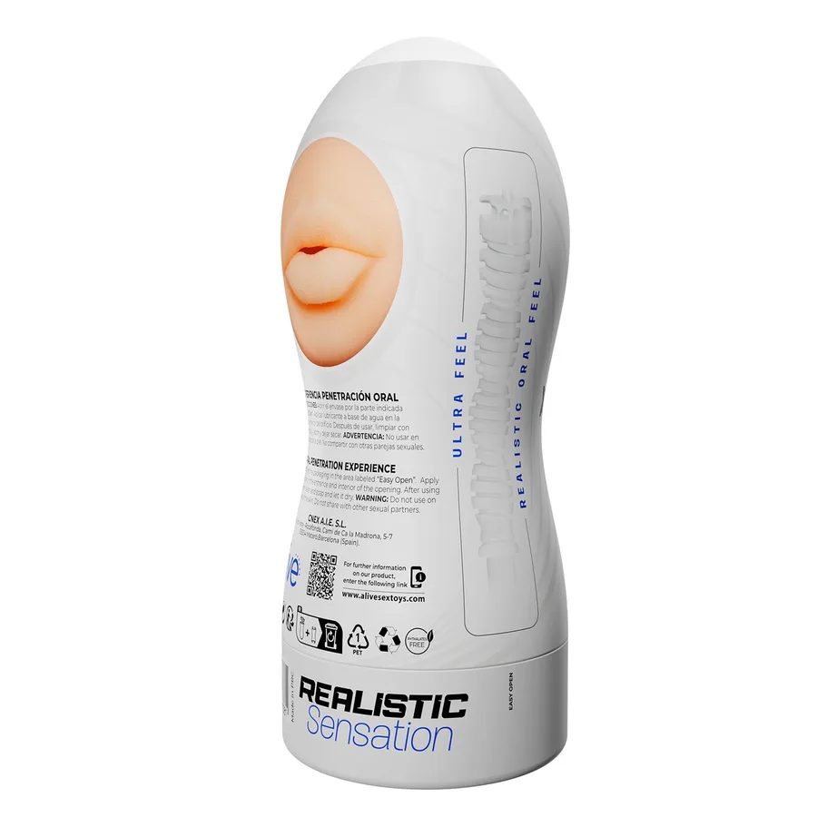 Мастурбатор-ротик Alive Maxi Flex L Oral, реалистичный вход, рельефный канал