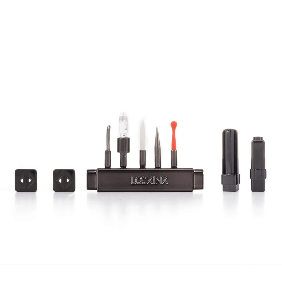 БДСМ-набір LOCKINK Teasing & Impact-Play Set, чорний, маска, кляп, затискачі для сосків, тиклер, шльопалка