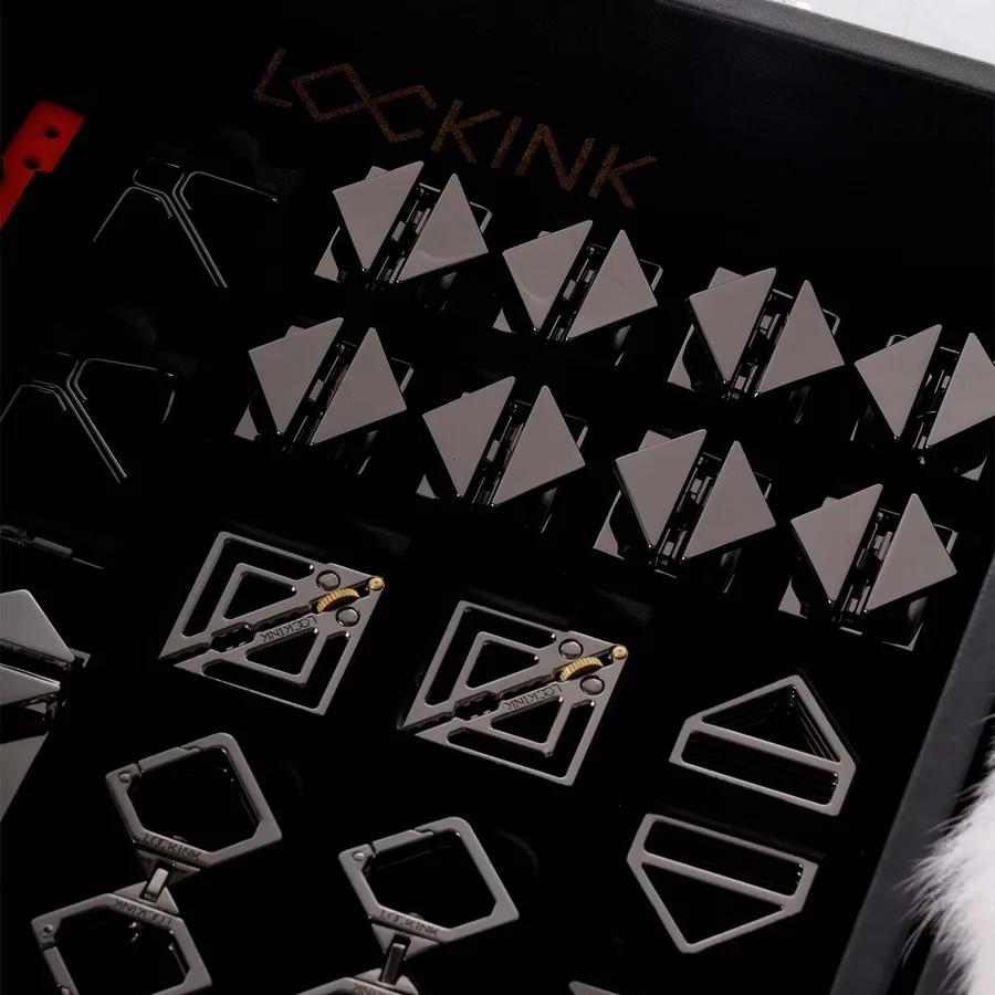 БДСМ-набор LOCKINK All-in-1 BDSM Play Kit, черный, ремни, маска, кляпы, анальные пробки, свечи