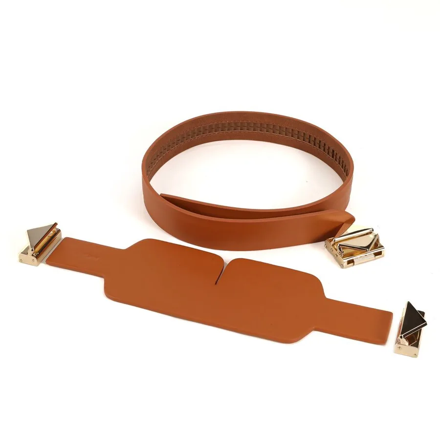 БДСМ-набор LOCKINK Bondage & Restraint Set, коричневый, натуральная кожа, фиксаторы, маска, кляп