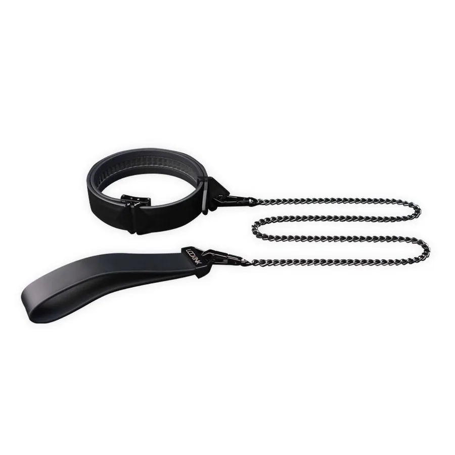 БДСМ-набір LOCKINK Bondage & Restraint Set, чорний, натуральна шкіра, фіксатори, маска, кляп