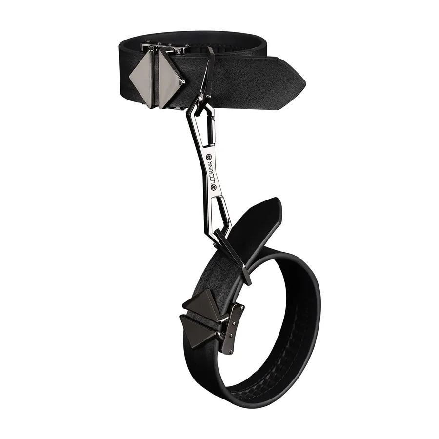Фиксаторы для рук и ног LOCKINK Wristcuffs/Anklecuffs, черные, натуральная кожа