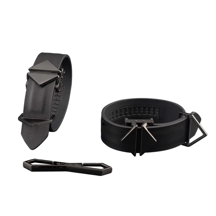 Фиксаторы для рук и ног LOCKINK Wristcuffs/Anklecuffs, черные, натуральная кожа