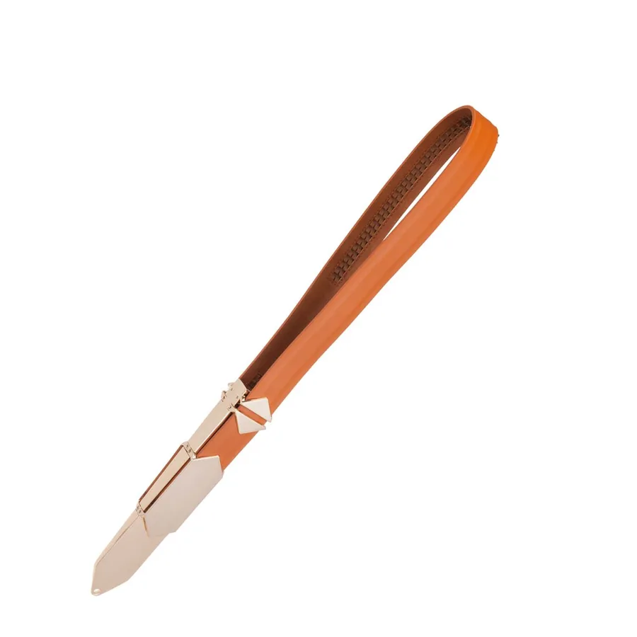 Регулируемая шлепалка LOCKINK Adjustable Slapper for Impact Play, коричневая, натуральная кожа