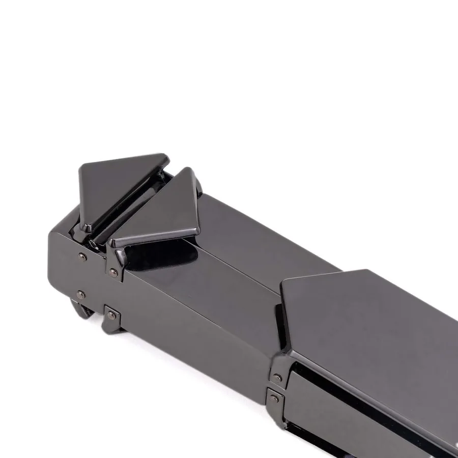 Регулируемая шлепалка LOCKINK Adjustable Slapper for Impact Play, черная, натуральная кожа