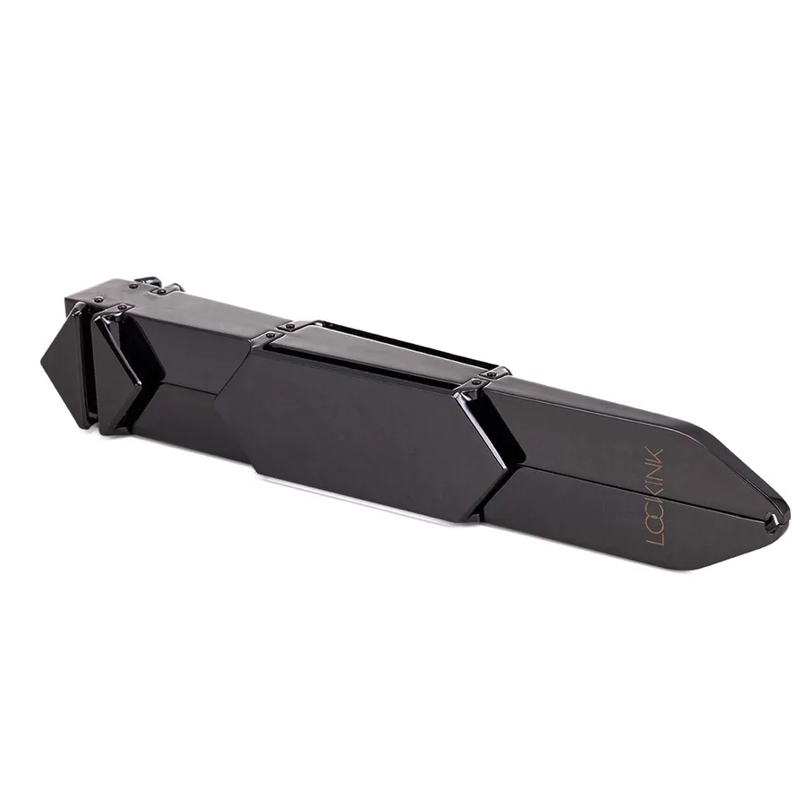 Регулируемая шлепалка LOCKINK Adjustable Slapper for Impact Play, черная, натуральная кожа