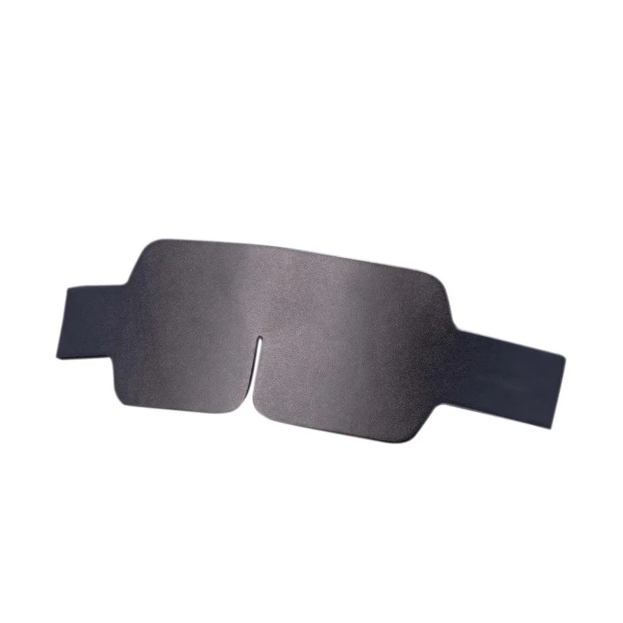 Маска на очі LOCKINK Blindfold Kit, чорна, натуральна шкіра, регульований обсяг