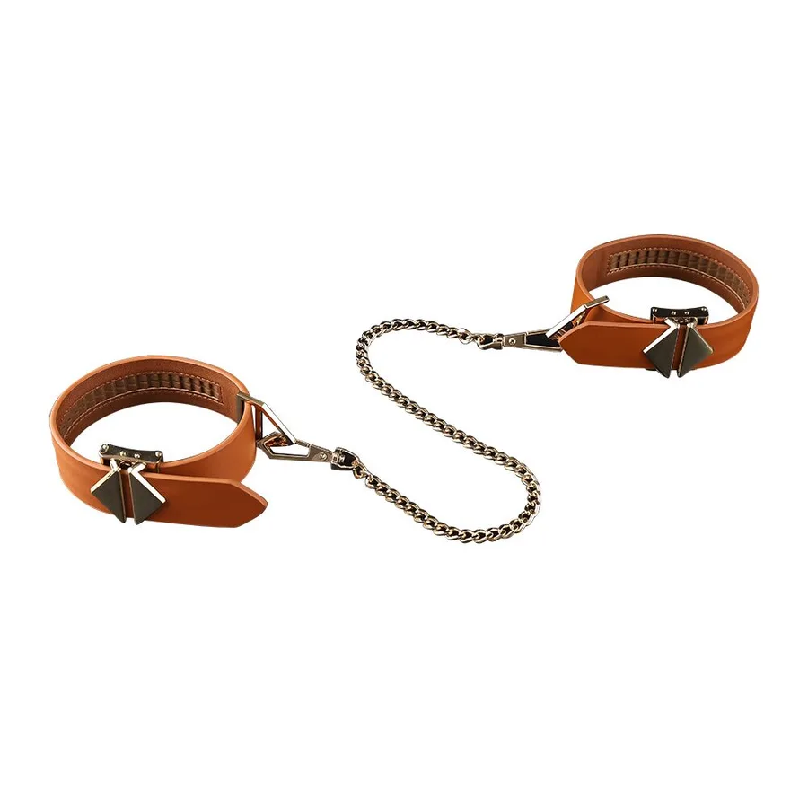 Набор для бондажа LOCKINK 8-Bondage-Straps Restraint Set, коричневый, 8 ремней из натуральной кожи