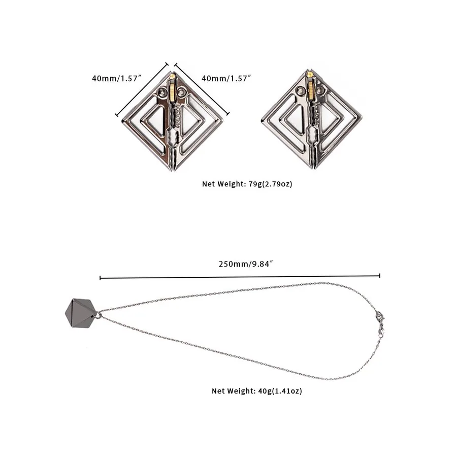 Затискачі для сосків з важкою підвіскою LOCKINK Adjustable Nipple Clamps with Heavy Pendant, під срібло
