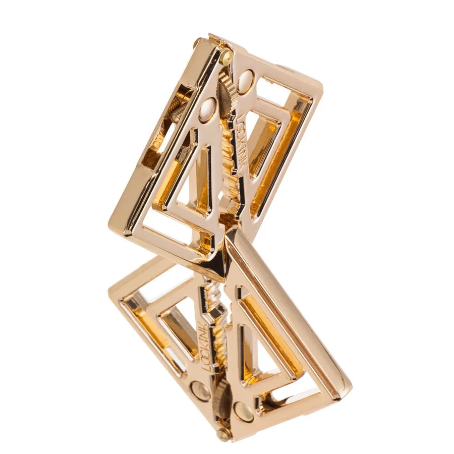 Зажимы для сосков с легкой подвеской LOCKINK Adjustable Nipple Clamps with Light Pendant, золотистые