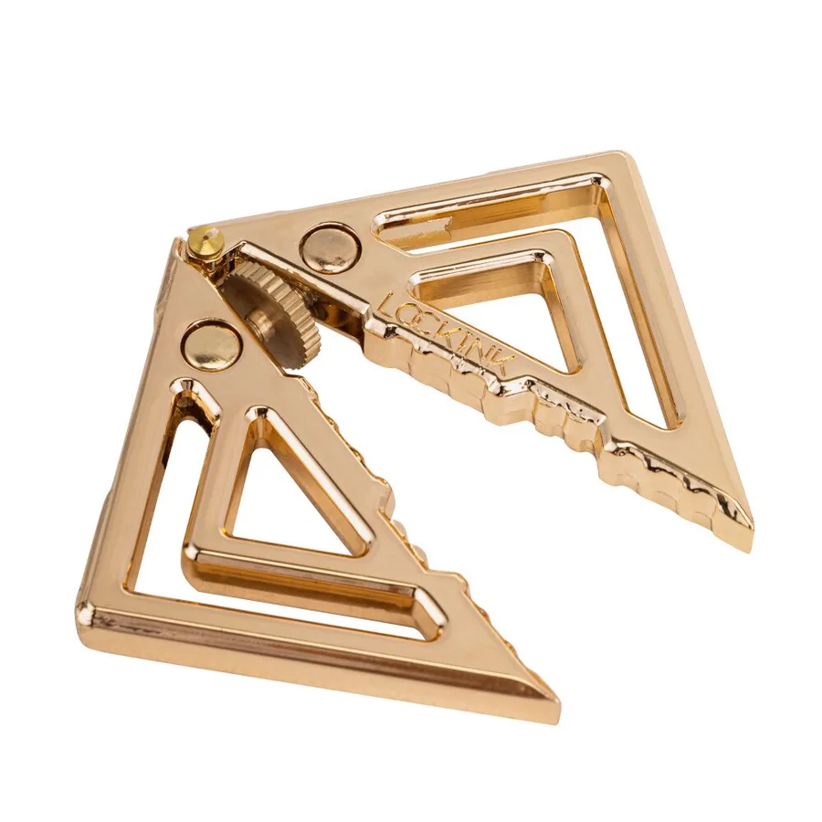 Зажимы для сосков с легкой подвеской LOCKINK Adjustable Nipple Clamps with Light Pendant, золотистые