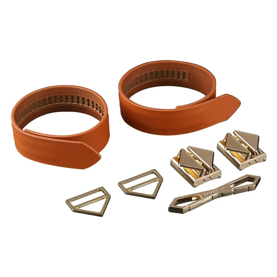 Набор фиксаторов для рук и ног LOCKINK Hogtie Set, коричневый, ремни из натуральной кожи