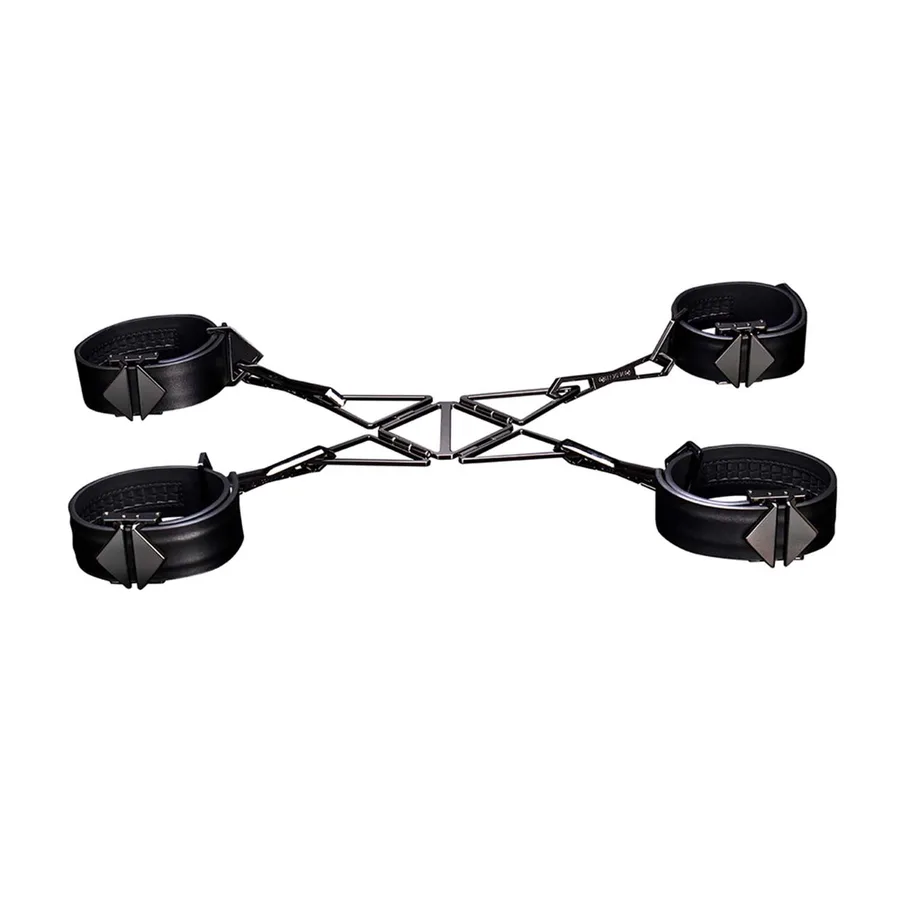 Набор фиксаторов для рук и ног LOCKINK Hogtie Set, черный, ремни из натуральной кожи