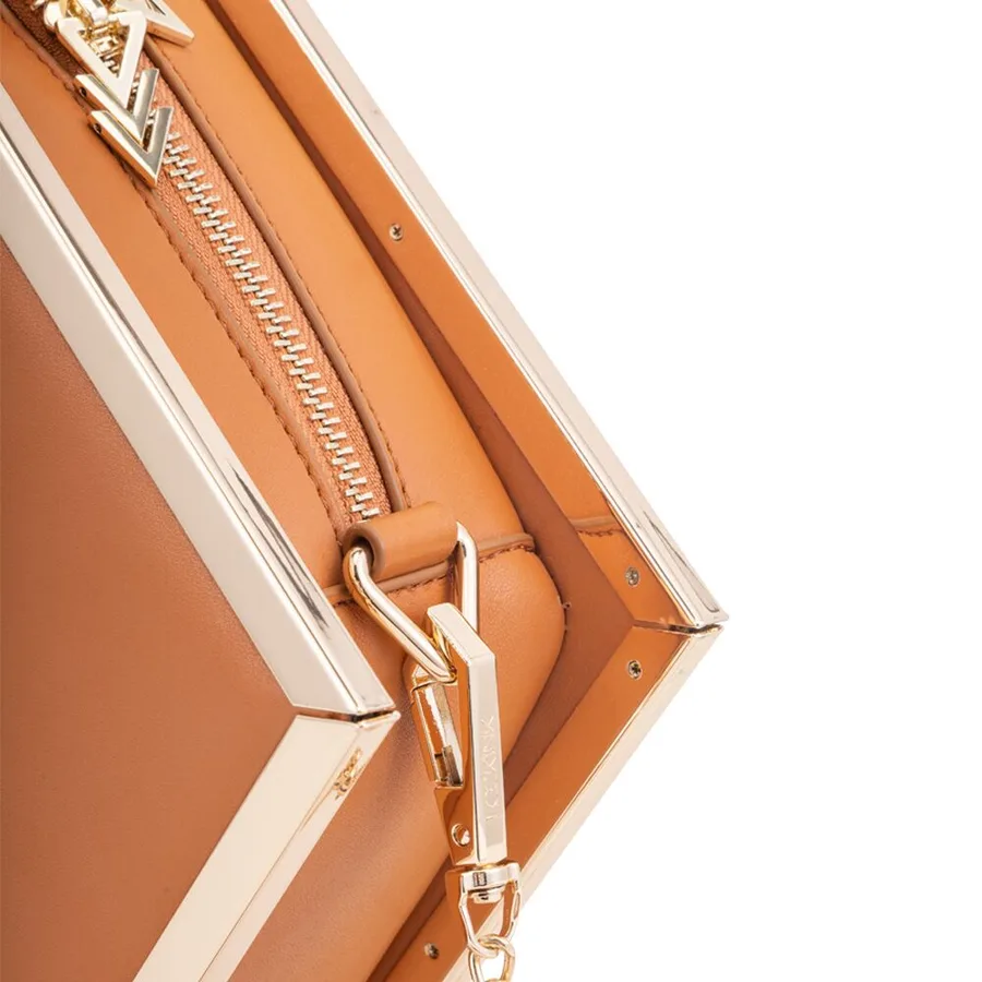Сумка для секс-игрушек LOCKINK Mysterious Square Kink Bag, коричневая, набор для бондажа в комплекте