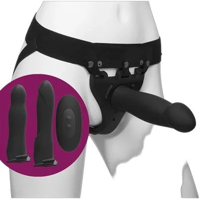 Набір для страпона з вібрацією Doc Johnson Body Extensions - BE Naughty - Black