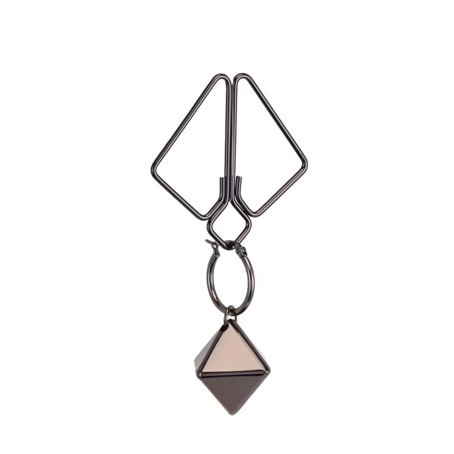 Затискачі для сосків з важкою підвіскою LOCKINK Nipple Clamps with Heavy Pendant, сріблясті