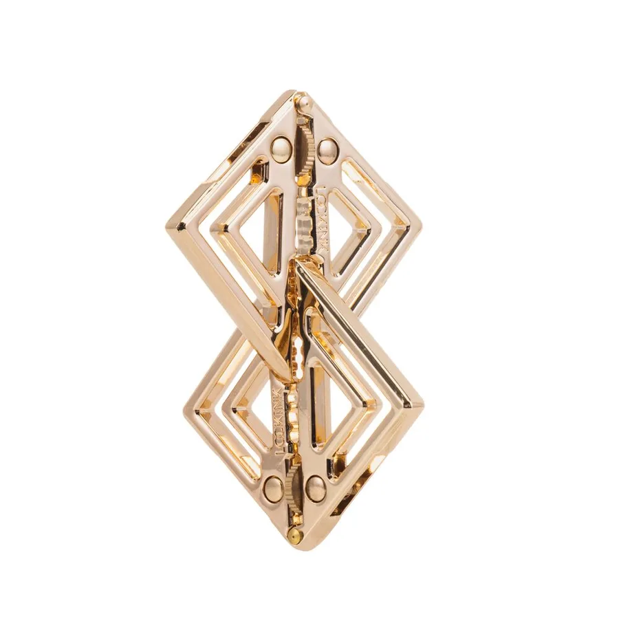 Затискачі для сосків з важкою підвіскою LOCKINK Adjustable Nipple Clamps with Heavy Pendant, під золото