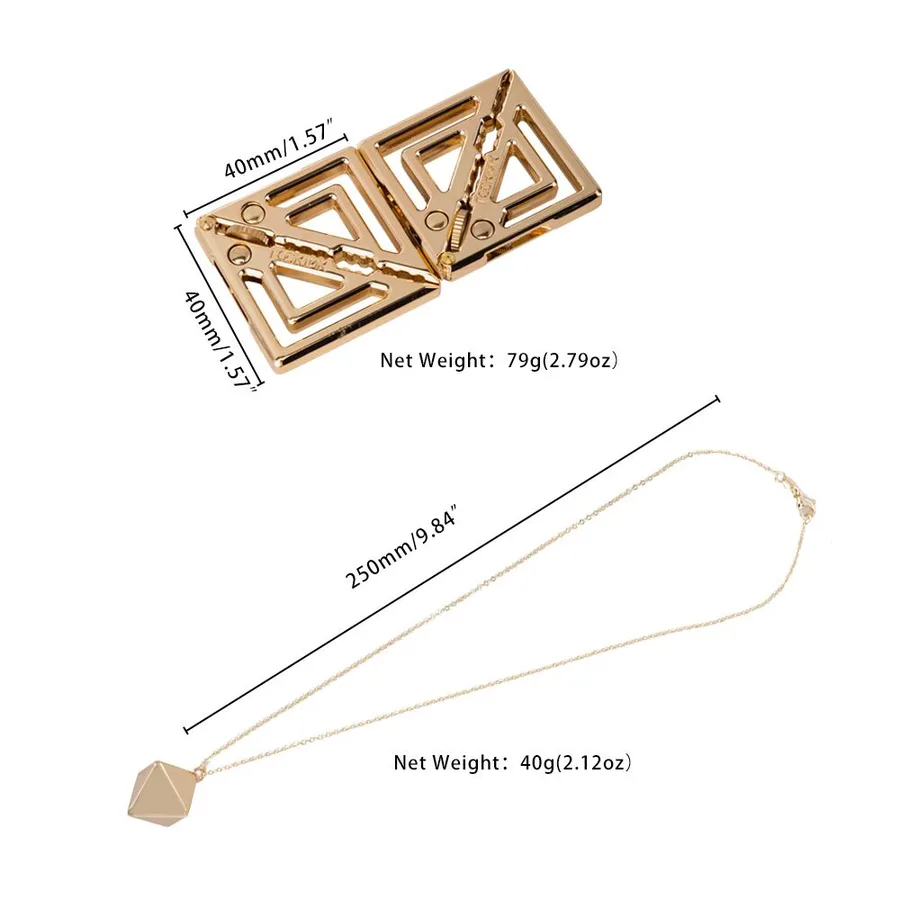 Затискачі для сосків з важкою підвіскою LOCKINK Adjustable Nipple Clamps with Heavy Pendant, під золото