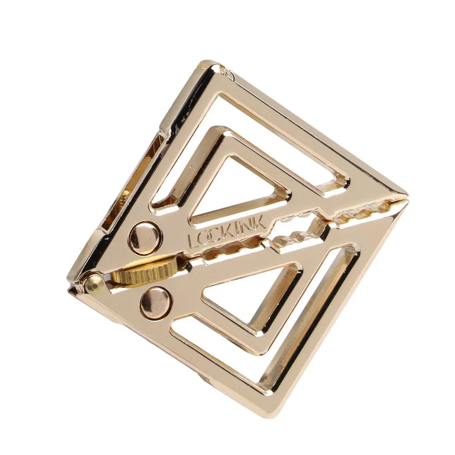 Затискачі для сосків з важкою підвіскою LOCKINK Adjustable Nipple Clamps with Heavy Pendant, під золото