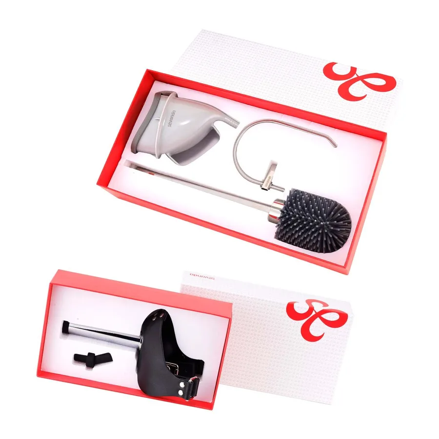 Набір для домінування LOCKINK SEVANDA Objectification Bathroom Set, маска та 4 насадки