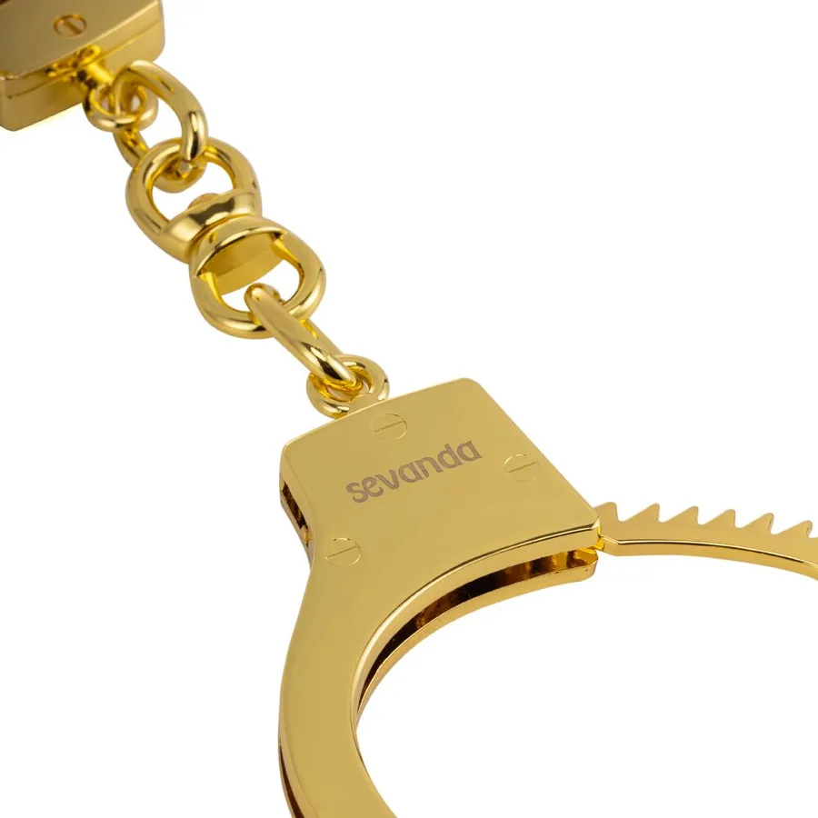 Наручники LOCKINK Pretty-sub Handcuffs, золотистые, металлические, можно открыть без ключа