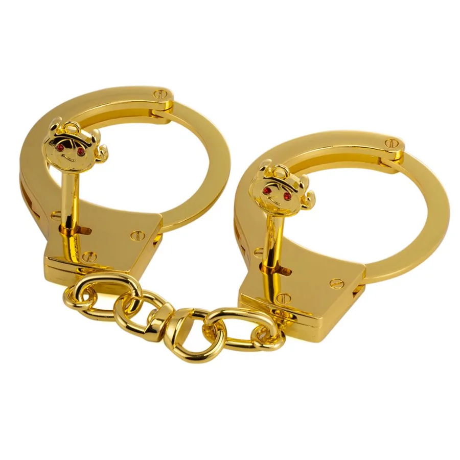 Наручники LOCKINK Pretty-sub Handcuffs, золотистые, металлические, можно открыть без ключа