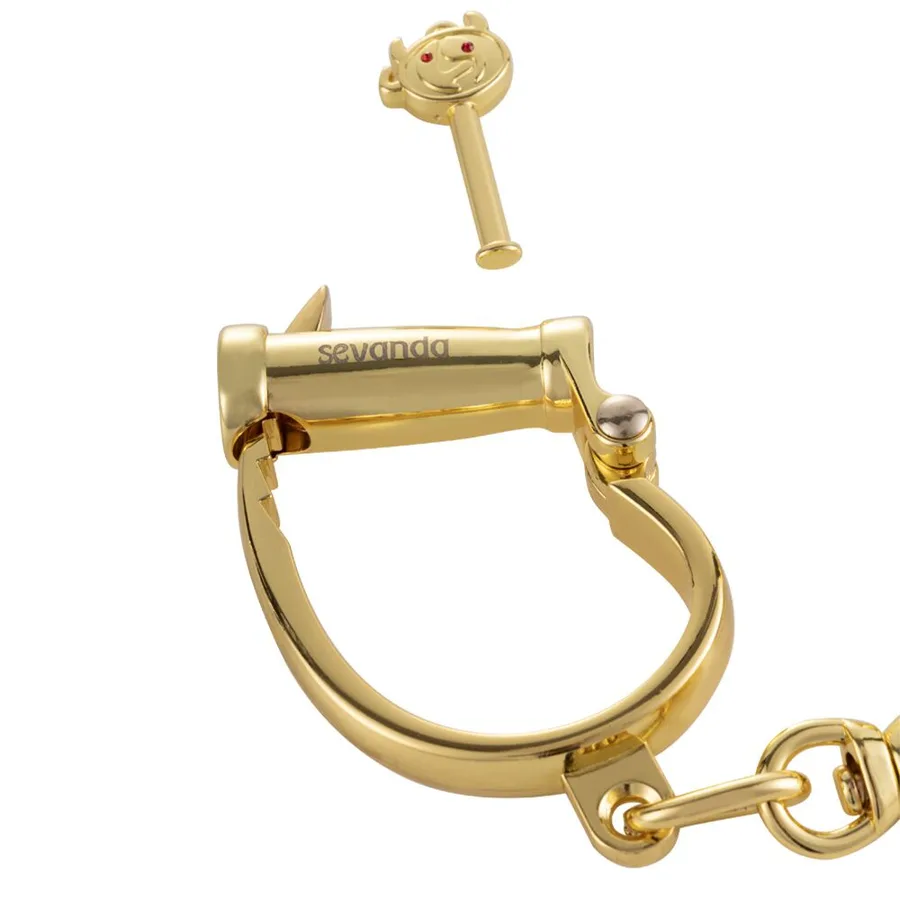 Наручники LOCKINK Love-slave Handcuffs, золотистые, металлические, в форме стремян