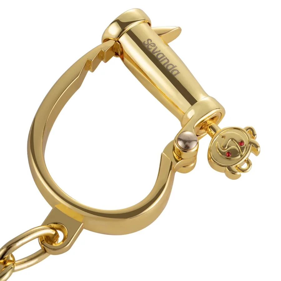 Наручники LOCKINK Love-slave Handcuffs, золотистые, металлические, в форме стремян