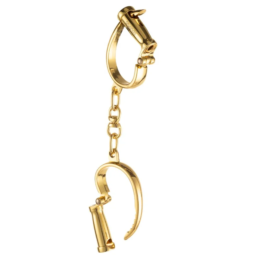 Наручники LOCKINK Love-slave Handcuffs, золотистые, металлические, в форме стремян