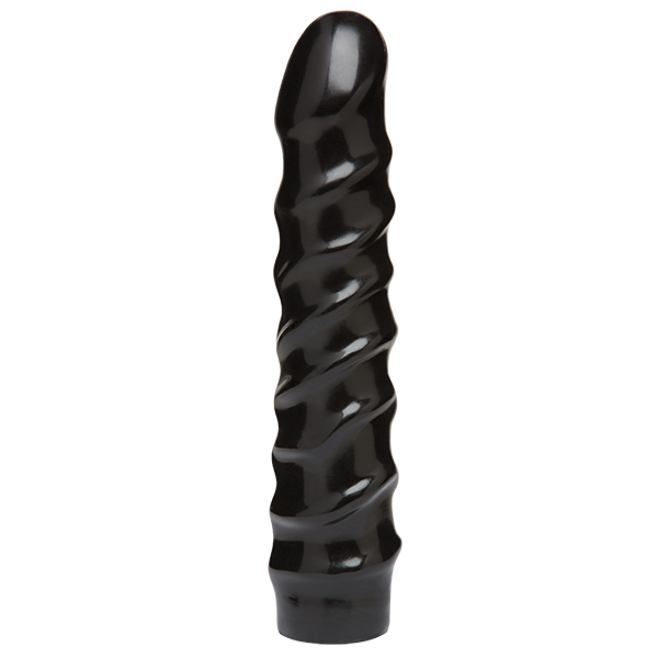 Дилдо Doc Johnson CodeBlack - 8 Inch Raging Vac-U-Lock із стимулювальним рельєфом, діаметр 3,8 см