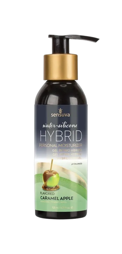 Смазка водно-силиконовая Sensuva Hybrid Caramel Apple (125 мл) без сахара, можно для оральных ласк
