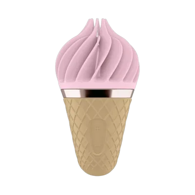 Морозиво-спінатор Satisfyer Lay-On - Sweet Treat Pink/Brown, 10 режимів роботи, водонепроникний