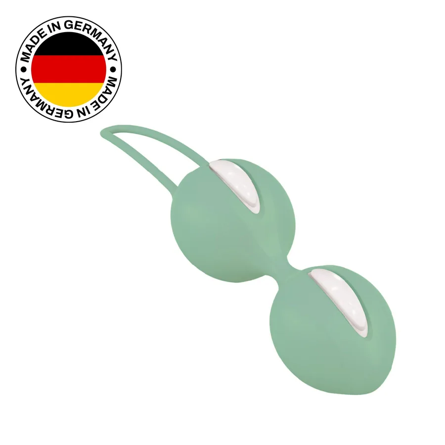 Вагинальные шарики Fun Factory SMARTBALLS DUO, фисташково-белые, 2 шт, диаметр 3,2 и 3,6 см