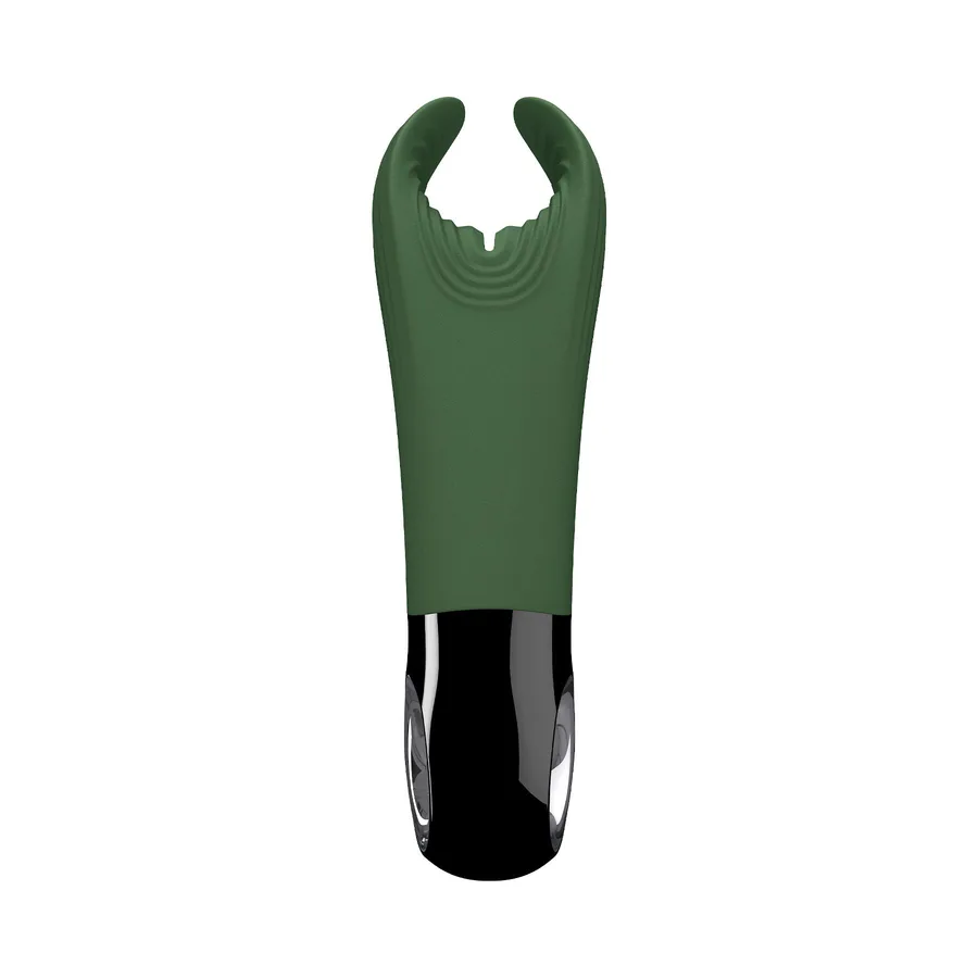 Вибратор для пениса Fun Factory MANTA moss green/black, подходит для парных игр
