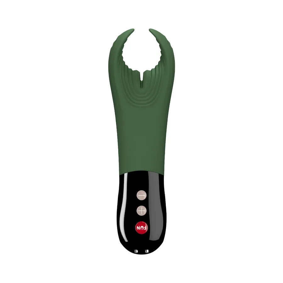Вибратор для пениса Fun Factory MANTA moss green/black, подходит для парных игр