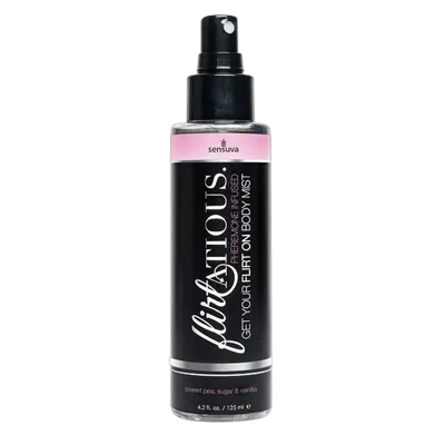 Спрей-міст для тіла з феромонами Sensuva Flirtatious Vanilla, Sugar, & Sweet Pea (125 мл)