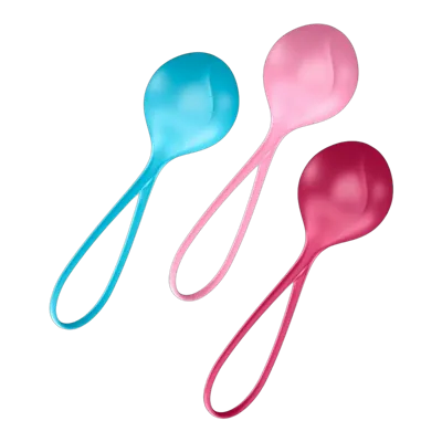 Вагінальні кульки Satisfyer Strengthening Balls (3шт), діаметр 3,8 см, маса 62-82-98г, монолітні